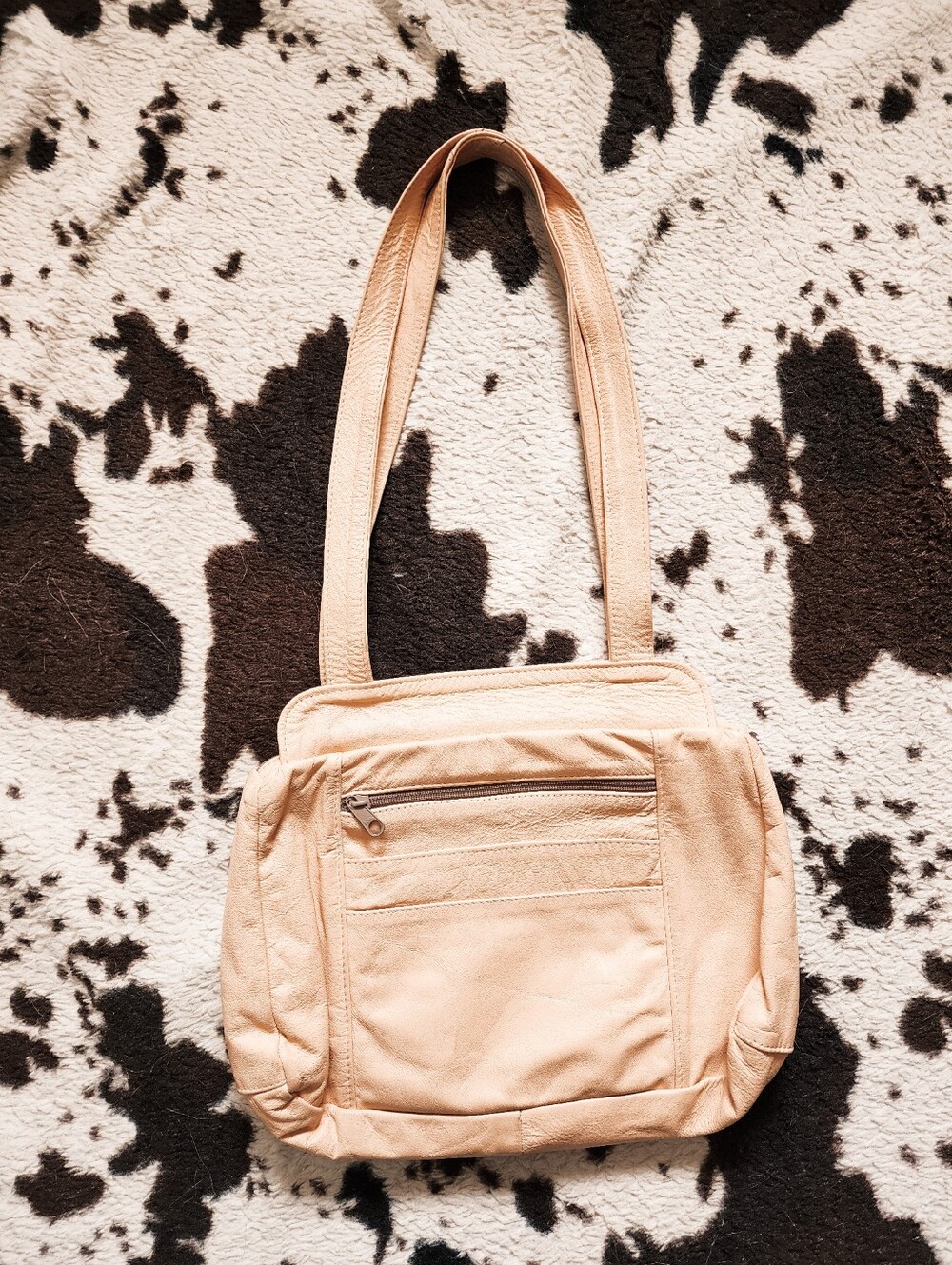 WOMEN'S 80'S SHOULDER BAG - PEACH